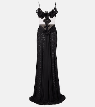 Robe longue en résille | David Koma