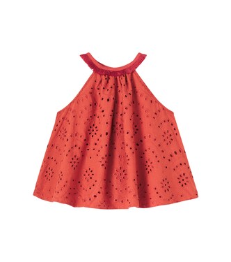 Cleo broderie anglaise cotton top | Poupette St Barth Kids