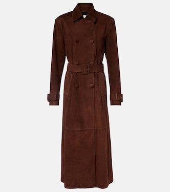 Trench-coat Tate en daim | Nour Hammour