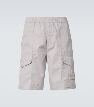Ghost cotton canvas cargo shorts | Stone Island
