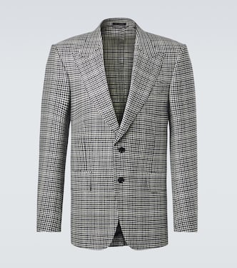 Checked wool-blend suit jacket | Tom Ford