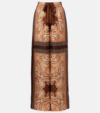 Luna paisley silk palazzo pants | Zimmermann