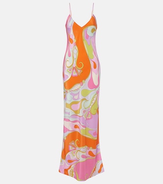 Maxikleid Orchidee aus Seiden-Twill | Pucci