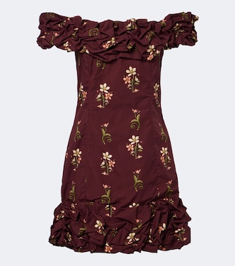 Off-Shoulder Minikleid Jardin aus Baumwolle | Agua by Agua Bendita