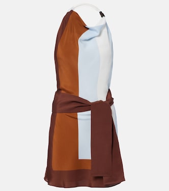 Striped halterneck silk minidress | SIR