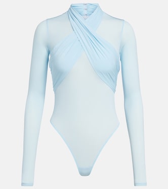 Draped sheer bodysuit | Wardrobe.NYC