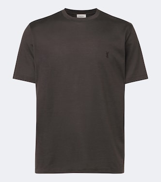 Cassandre silk and cotton T-shirt | Saint Laurent