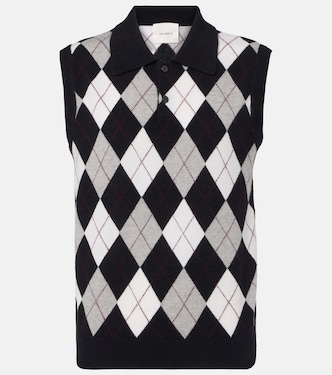 Anwen argyle cashmere sweater vest | Lisa Yang