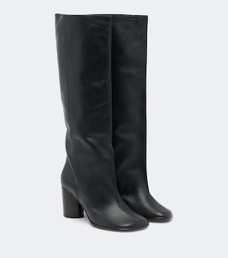 Crease leather knee-high boots | Lemaire