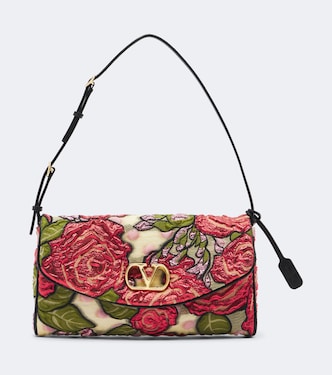 DeVain Small floral jacquard shoulder bag | Valentino Garavani