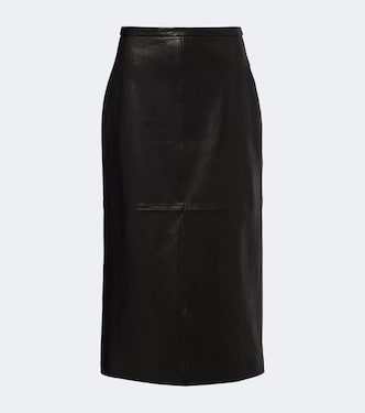 Alana leather pencil skirt | Nour Hammour