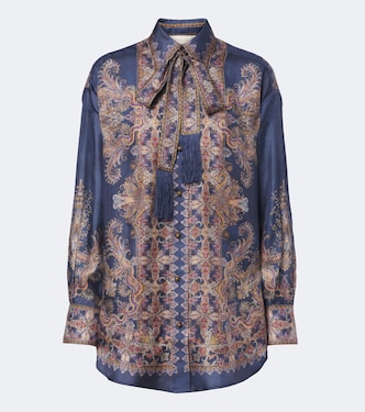 Valiant paisley silk satin blouse | Zimmermann