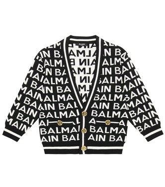 Cardigan en laine à logo | Balmain Kids