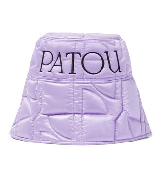 Logo quilted satin bucket hat | Patou