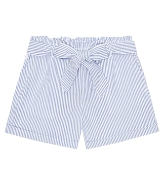 Striped seersucker cotton shorts | Polo Ralph Lauren Kids