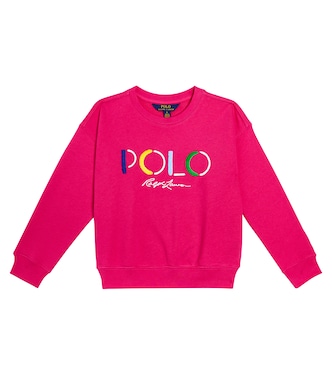 Logo embroidered cotton-blend sweater | Polo Ralph Lauren Kids