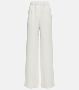 Pantalon ample à taille haute en soie | Valentino