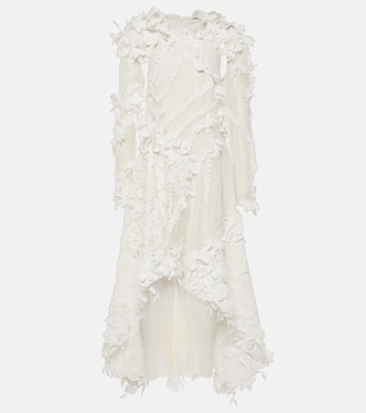 Tranquillity linen and silk organza midi dress | Zimmermann