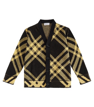Burberry Check cotton mesh cardigan | Burberry Kids