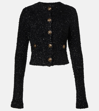 Cropped cotton-blend tweed cardigan | Balenciaga