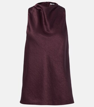 Draped satin top | Vince