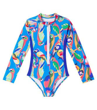 Squawk The Parrot rashguard swimsuit | Roarsome