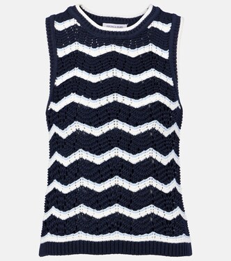 Jerrel cropped cotton-blend sweater vest | Veronica Beard