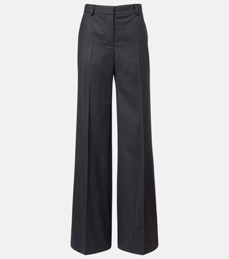 Pantalones anchos de franela de lana | Stella McCartney