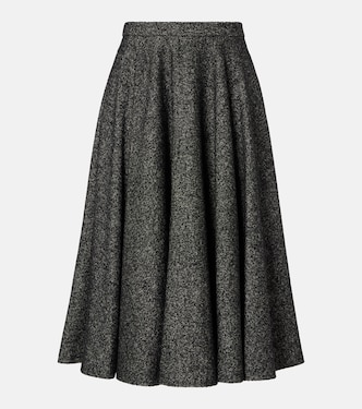 Jupe midi en laine mélangée | Dolce&Gabbana