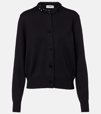 Cardigan en laine vierge à sequins | Jil Sander