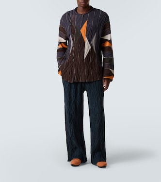 Raday asymmetric cotton cardigan in multicoloured - Kiko
