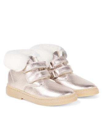 Trix Easy metallic leather ankle boots | Pom d'Api