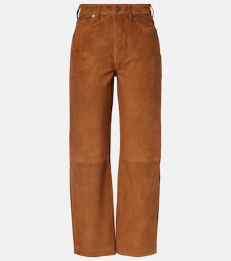 Miro mid-rise suede straight-leg pants | Citizens of Humanity