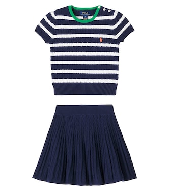 Knitted cotton top and skirt set | Polo Ralph Lauren Kids