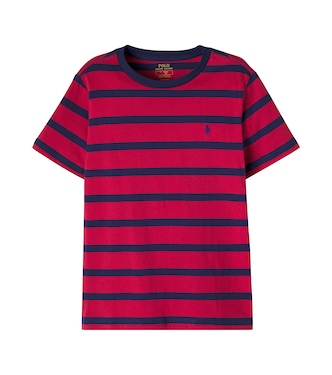 T-shirt in jersey di cotone a righe | Polo Ralph Lauren Kids