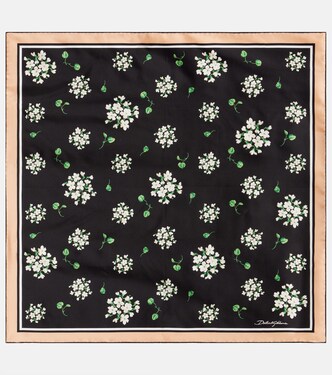 Floral silk twill scarf | Dolce&Gabbana