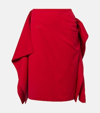 Minifalda de gabardina de algodón y seda  | Loewe