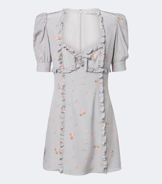 Floral silk crêpe de chine minidress | Alessandra Rich