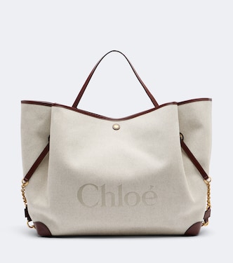 Tote Bag Clover aus Canvas mit Leder | Chloé