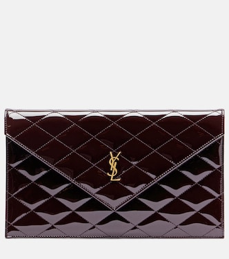 Paris quilted patent leather clutch | Saint Laurent