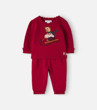 Polo Bear cotton sweater and pants set | Polo Ralph Lauren Kids