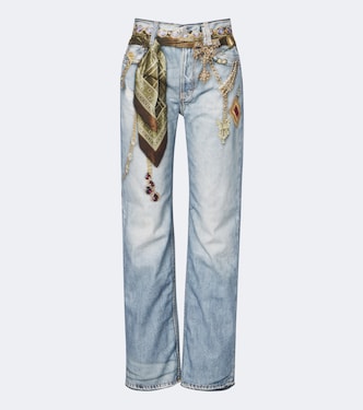 Trompe l’oeil printed wide-leg jeans | Acne Studios