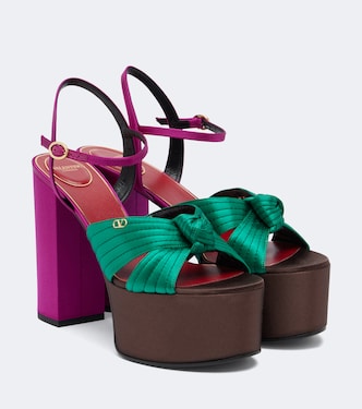 Crasher satin platform sandals | Valentino Garavani