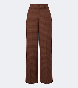 Checked twill wide-leg pants | Varley