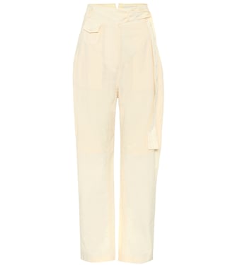 Pantalon paper bag en coton | LOW CLASSIC