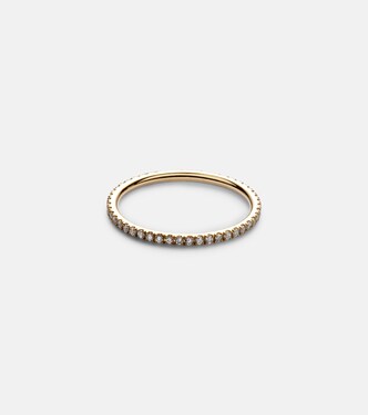 Thread Band 18kt gold ring with diamonds | Ileana Makri