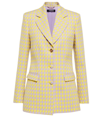 Checked virgin wool blazer | Versace