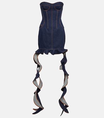Corset denim minidress | David Koma