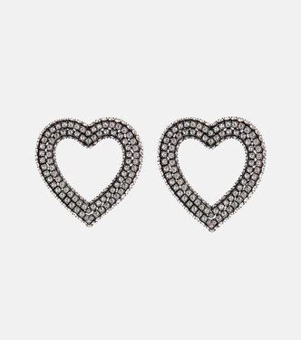 Embellished heart earrings | Balenciaga