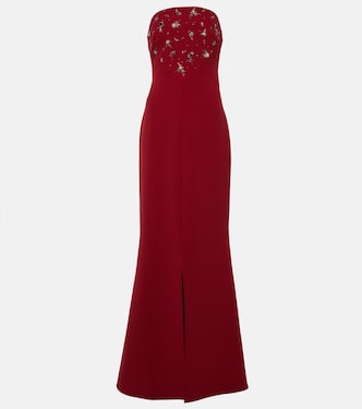 Makkari embellished strapless crêpe gown | Safiyaa